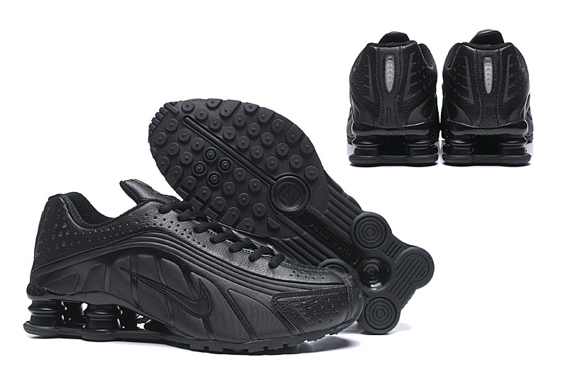 nike shox R4 shoes men-all black